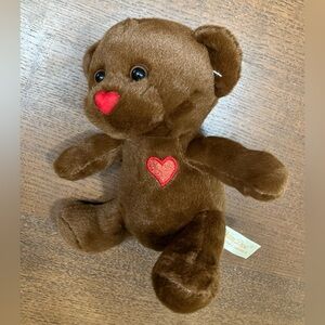 New Brown Teddy Bear with Sparkly Red Heart